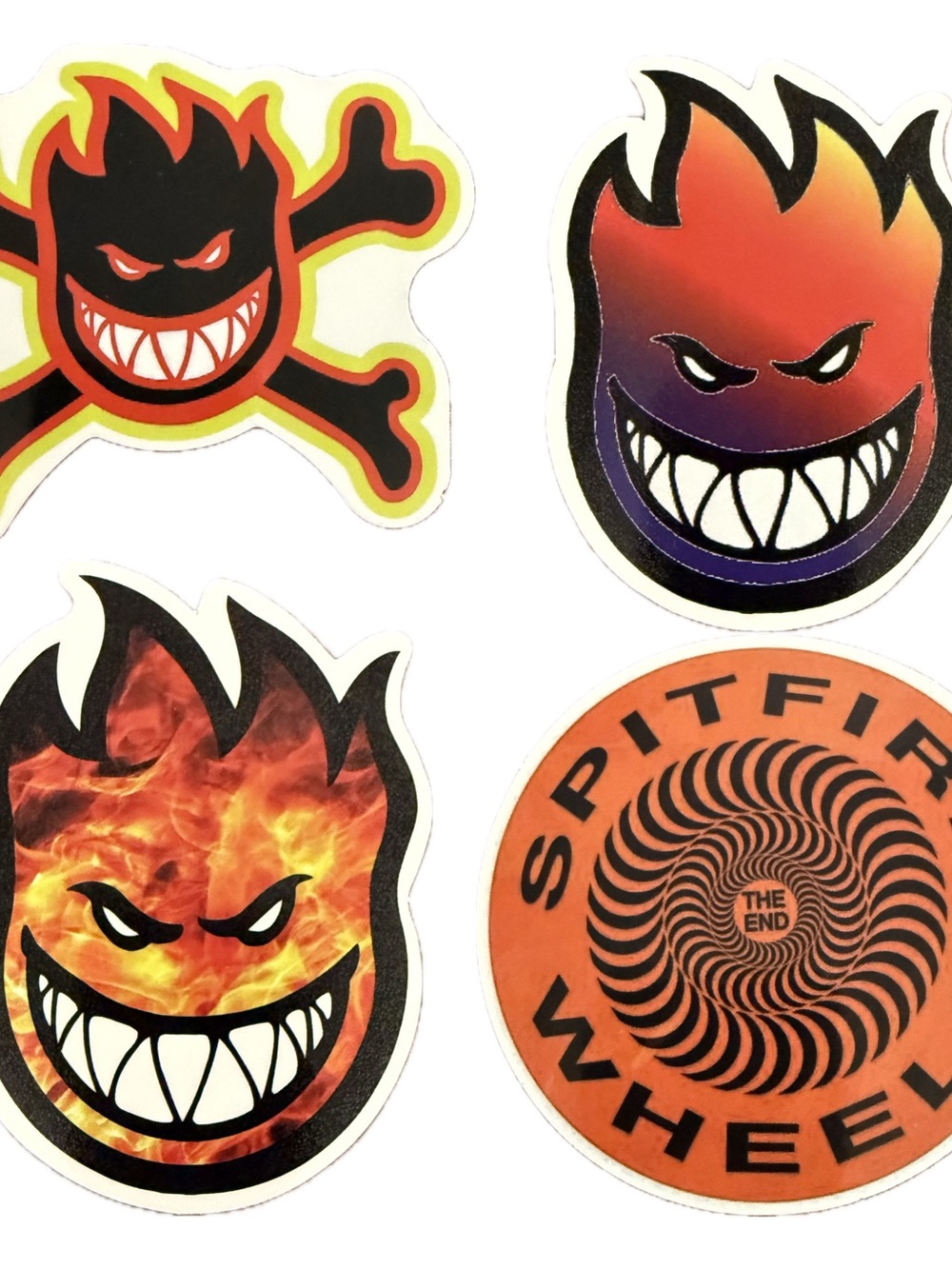 Spitfire Style Sticker Lot 4 Flame Bighead The End Skateboard Decals